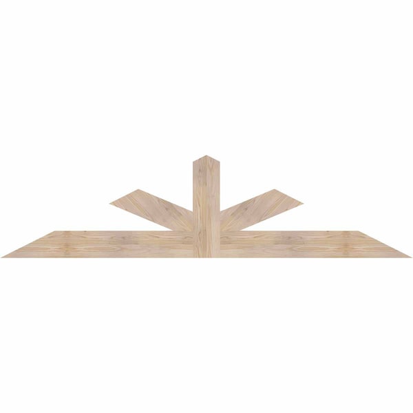 Ekena Millwork Saratoga Smooth Timber Gable Bracket, Douglas Fir, 84"W x 21"H x 1 1/2"D x 5 1/2"F, 6/12 Pitch GBW084X21X0206SAR00SDF - main